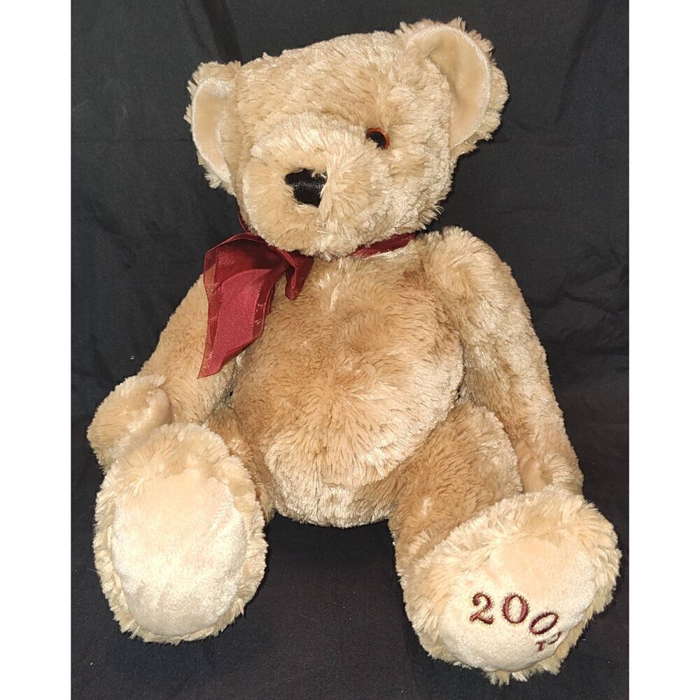 Toys R Us Animal Alley Bear Stuffed Animal Toy Beige 15" 2002